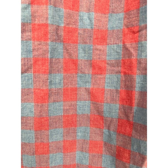 J. Crew Men's Slim Fit Cotton Blue Red Checkered Lightweight Button Down XS - Picture 8 of 8